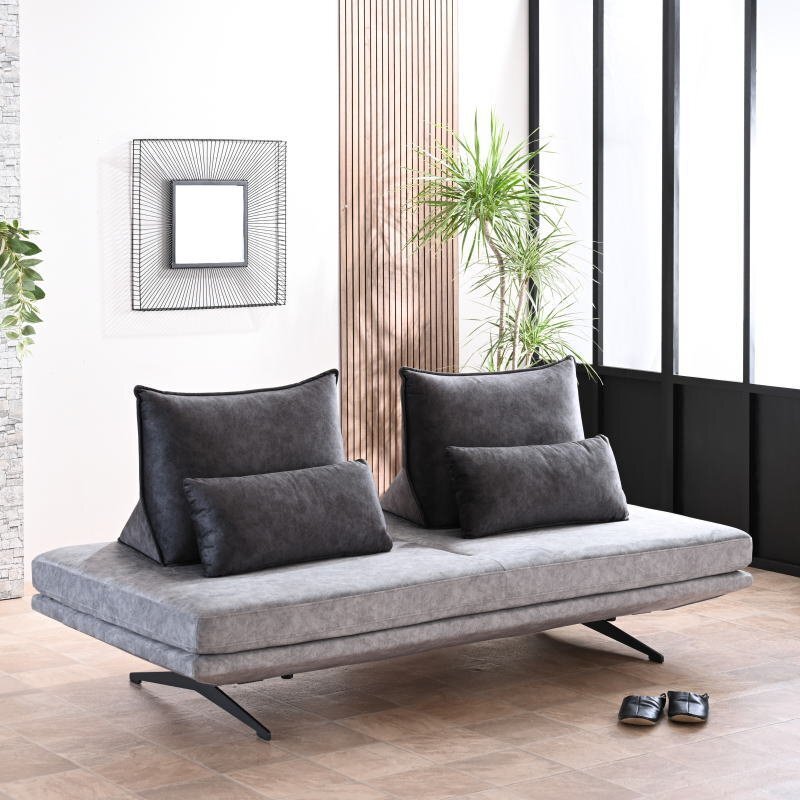 新品 アイランドタイプ 3人掛けソファ スムーステック 一時撥水 傷に強い ブラック アイランドソファ 3P モダン リビング outlet:ST42-4Q01拍卖