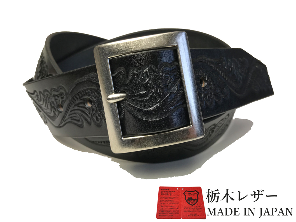 新品 栃木レザーベルト 固定サイズ 本革 牛革 メンズ レディース 黒 国産 日本製 レザー クラフト カジュアル 40mm 36インチ W031BKS 90拍卖