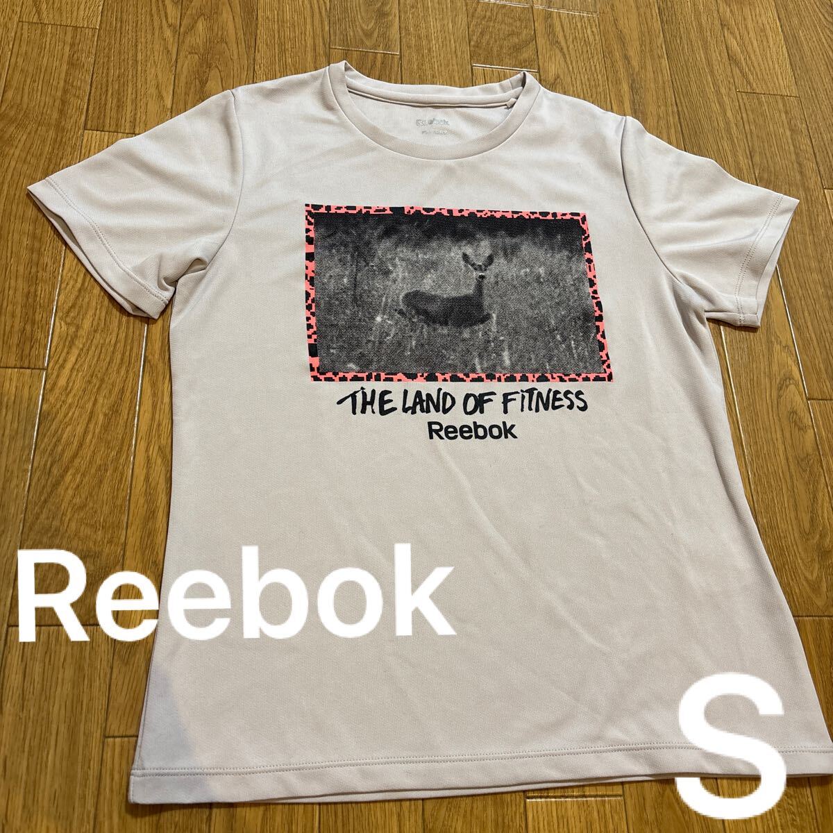 ♪♪⑥美品☆Reebok リーボック PLAYDRY☆フィットネス Tシャツ☆グレー Sサイズ拍卖