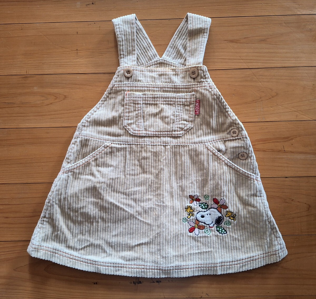 ★PEANUTSKIDS スヌーピー ジャンパースカート 100cm 美品★拍卖