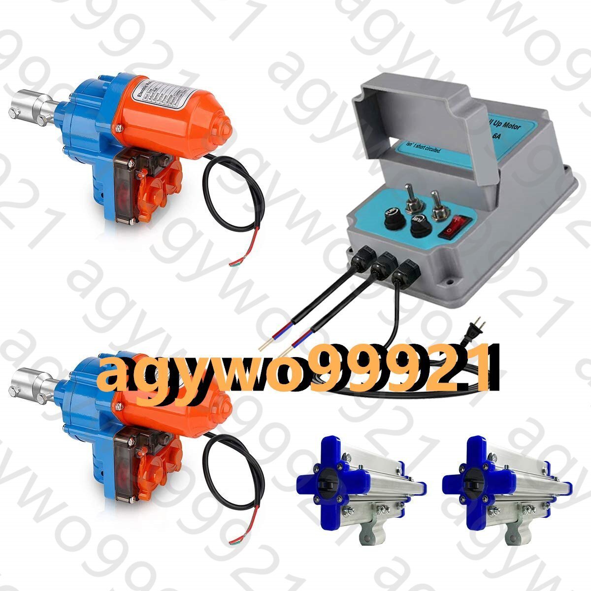 自動式フィルム巻上げ換気装置システム 24V 2.8rpm 100W 高トルク 両側取付 農業温室用 ビニールハウス側面換気 最大巻膜長110M拍卖