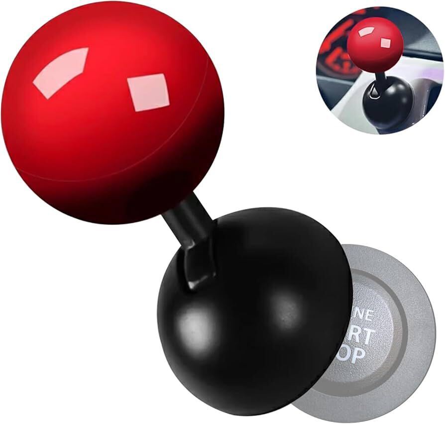 エンジンスタートボタン レバー プッシュスタート レバー 車 スタートボタン レバー 運転の楽しみをアップグレード アクセサリー (レッド)拍卖