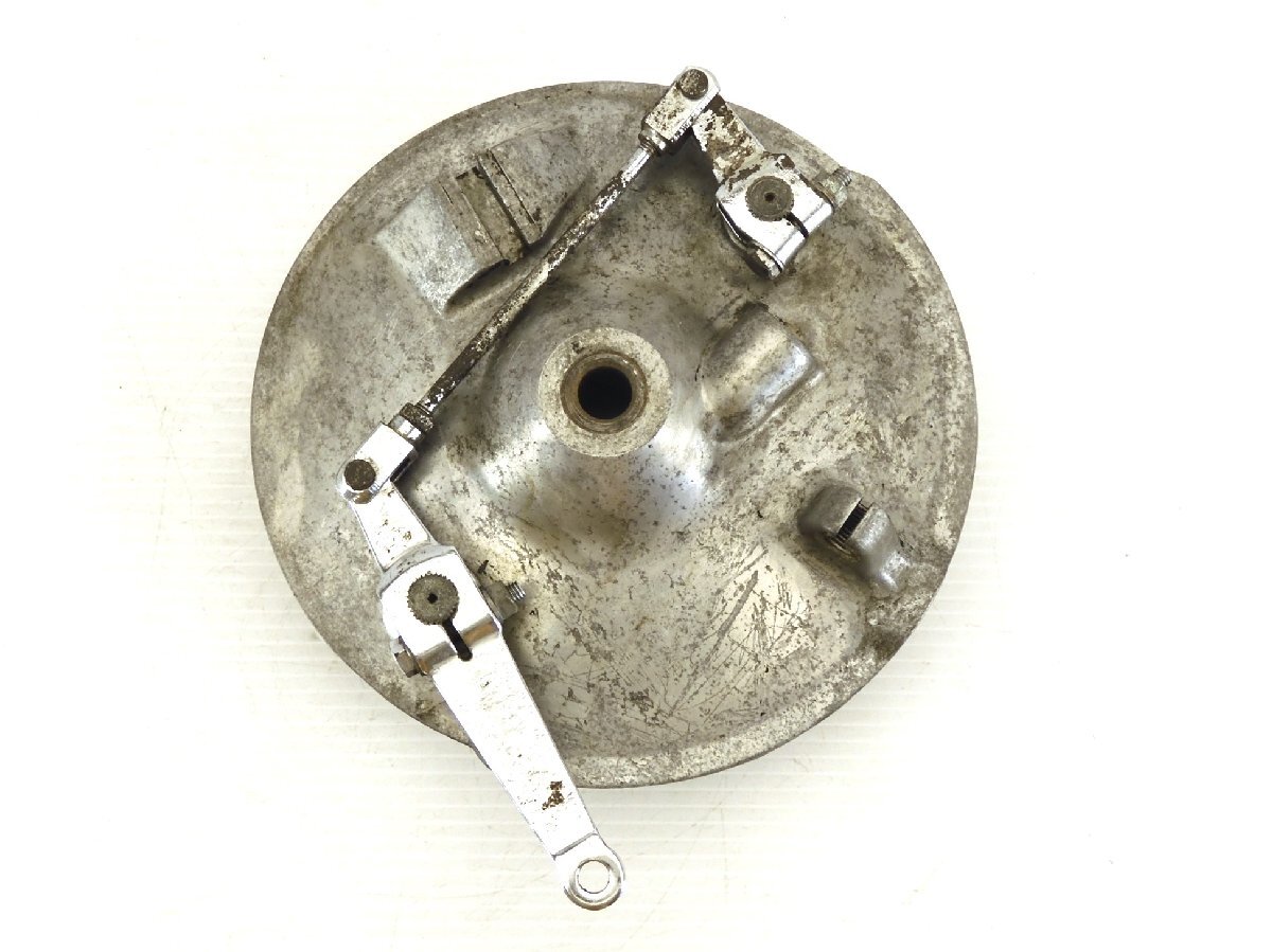 60【評価A】 YAMAHA ヤマハ DS6 当時物 旧車 実動 純正 フロント ドラム ブレーキ & シュー 08C5015拍卖