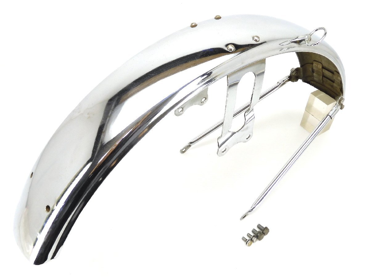 140【評価S】 TX500 371 当時物 純正 メッキ フロント フェンダー 走行距離表示13,287km 旧車 TX750 TX650 XS650拍卖
