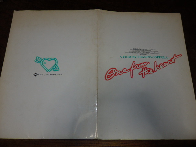 映画プレスシート「d326 ワン・フロム・ザ・ハート(大判)」フランシス・コッポラ監督拍卖