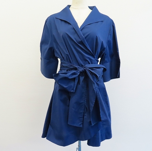 イタリア製 ナラカミーチェ NARACAMICIE トップス カシュクール シャツジャケット リボン a917614拍卖