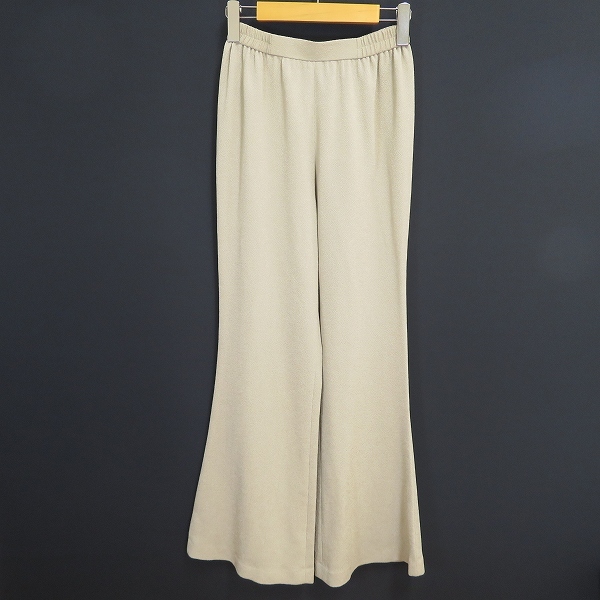 #a 詩仙堂 ヒトシタムラ ブーツカット パンツ ベージュ ちりめん 縮緬 和風 無地 和装 和服 フレア レディース 日本製 935039 k01拍卖