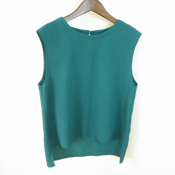 #s 詩仙堂 トモコレクション TOMO COLLECTION カットソー ノースリーブ 緑系 ちりめん 日本製 和風 935105 k01拍卖