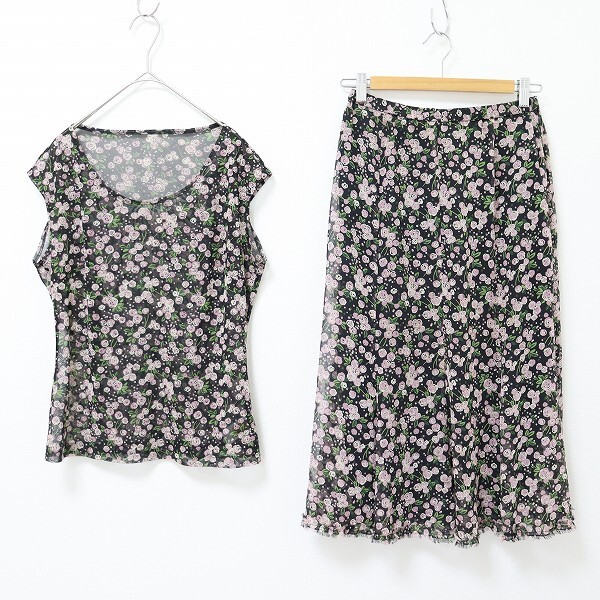 ユキコハナイ YUKIKOHANAI セットアップ スカートスーツ カットソー スカート 花柄 総柄 a861113n拍卖