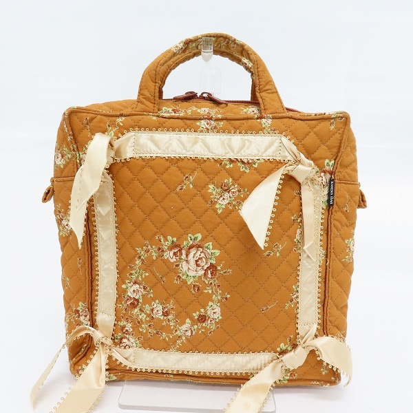 カネコイサオ KANEKO ISAO 花柄 キルティング トートバッグ リボン x954607ss拍卖