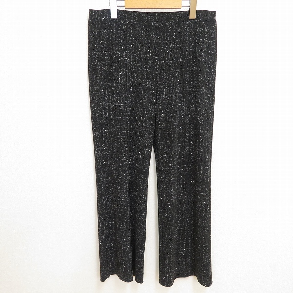 #a インポートロッサ import Rossa パンツ 44 黒 グレー 白 ツイード柄 ストレッチ 大きいサイズ ゆったり レディース 948937 k01拍卖
