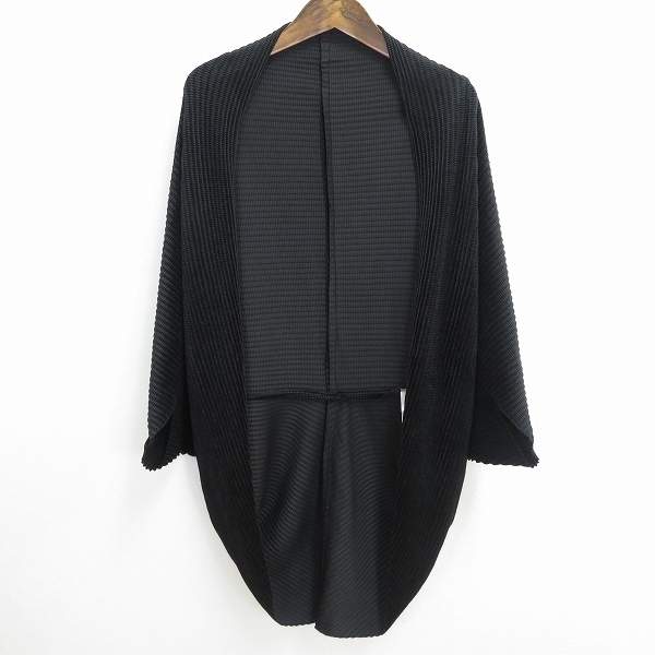 #a スペッチオ SPECCHIO ドルマン カーディガン 黒 ブラック 40 厚手 プリーツ加工 レディース 902820 k01拍卖