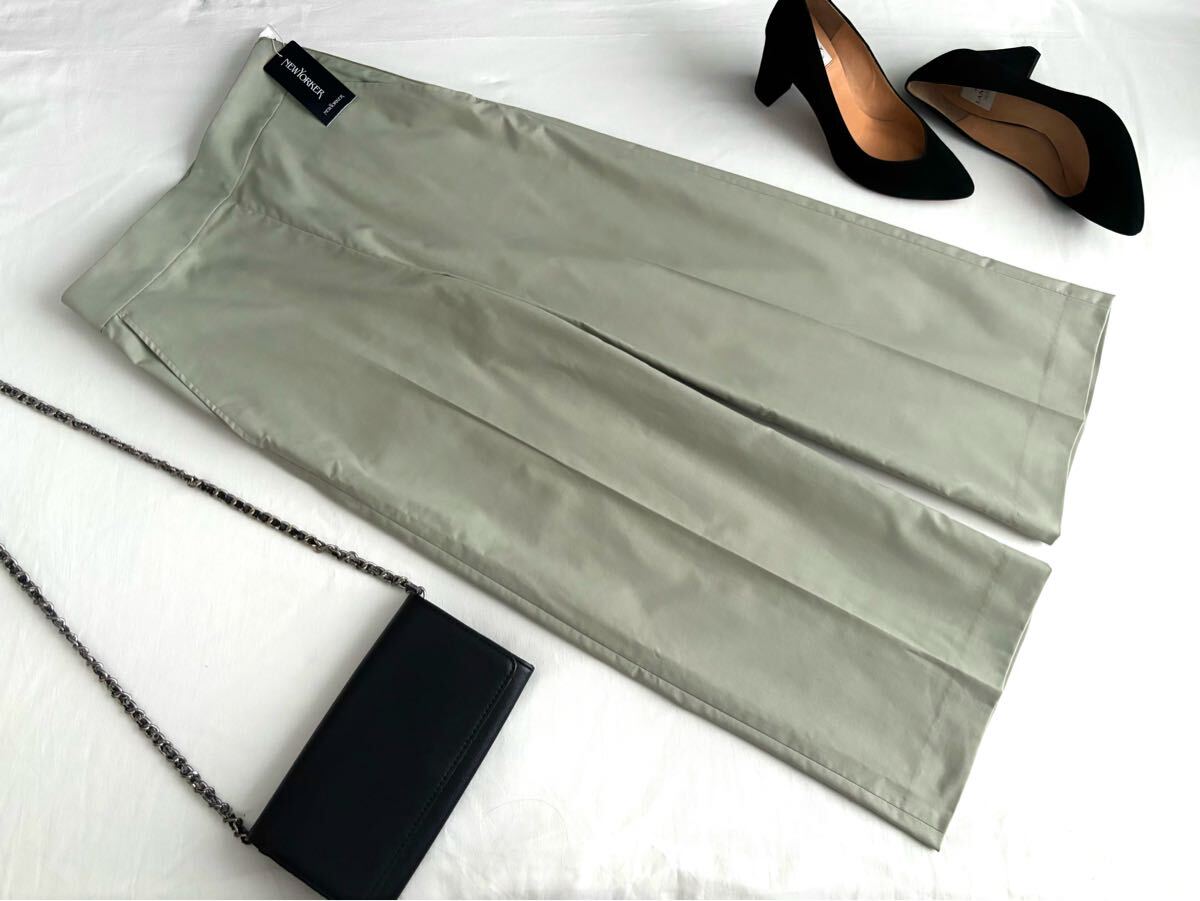 ◆ニューヨーカー NEW YOKER 未使用品 定価¥17000 リネン ワイドパンツ拍卖