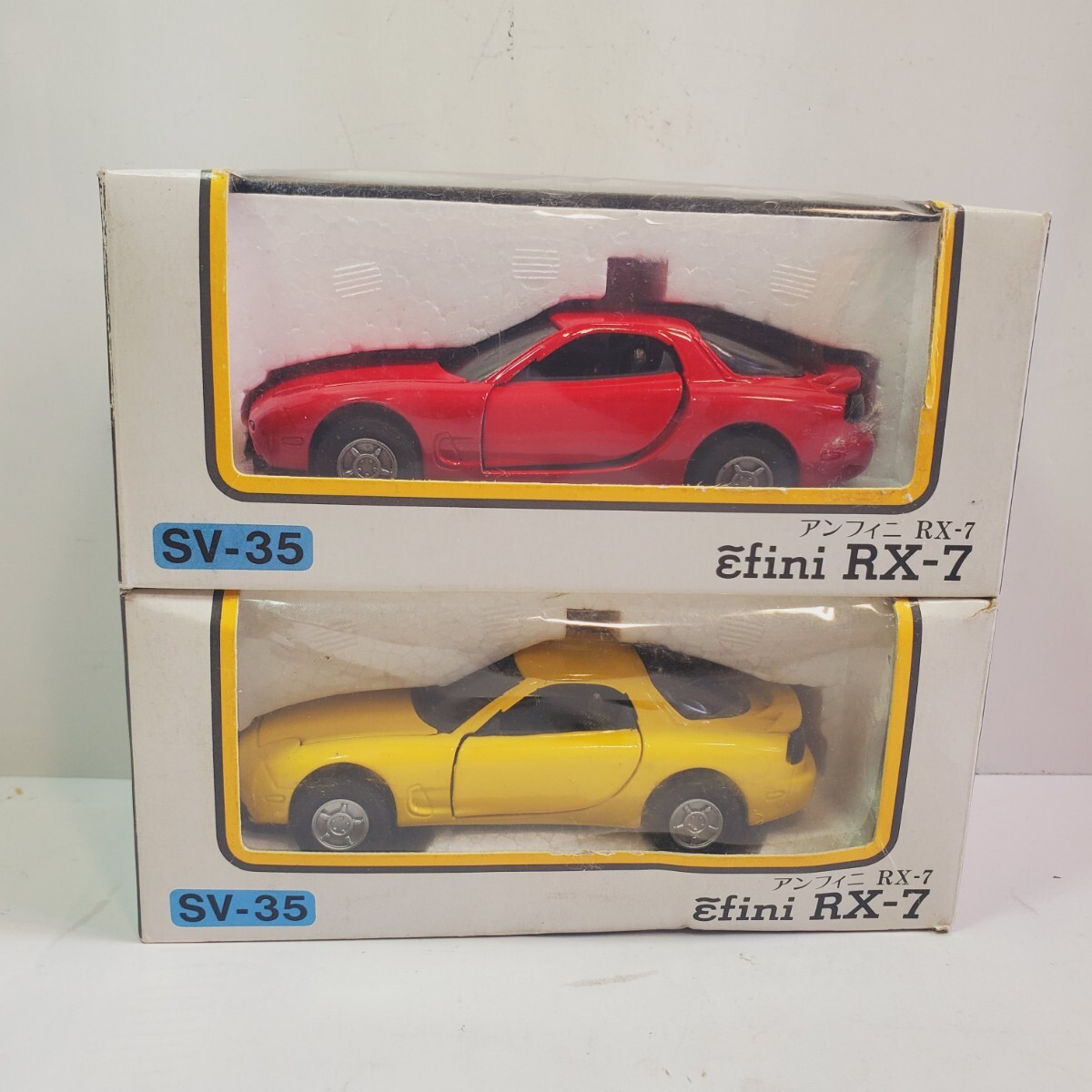 Diapet ダイヤペット 1/40「アンフィニ RX-7 赤 黄色 2台セット」日本製 箱にキズ有り B420拍卖