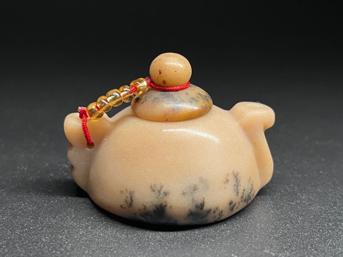 ミニチュア 美術品 文房具 天然玉 手作り 壺形 水滴 硯滴 書道具 小型拍卖