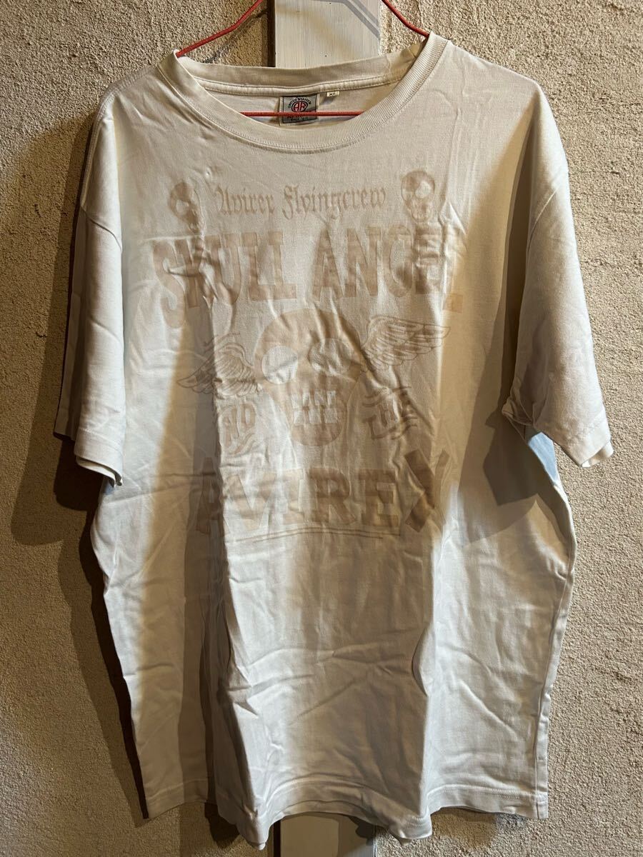 ヴィンテージ ・ Tシャツ avirex ドクロ スカル 羽 AR XLサイズ 半袖 古着拍卖