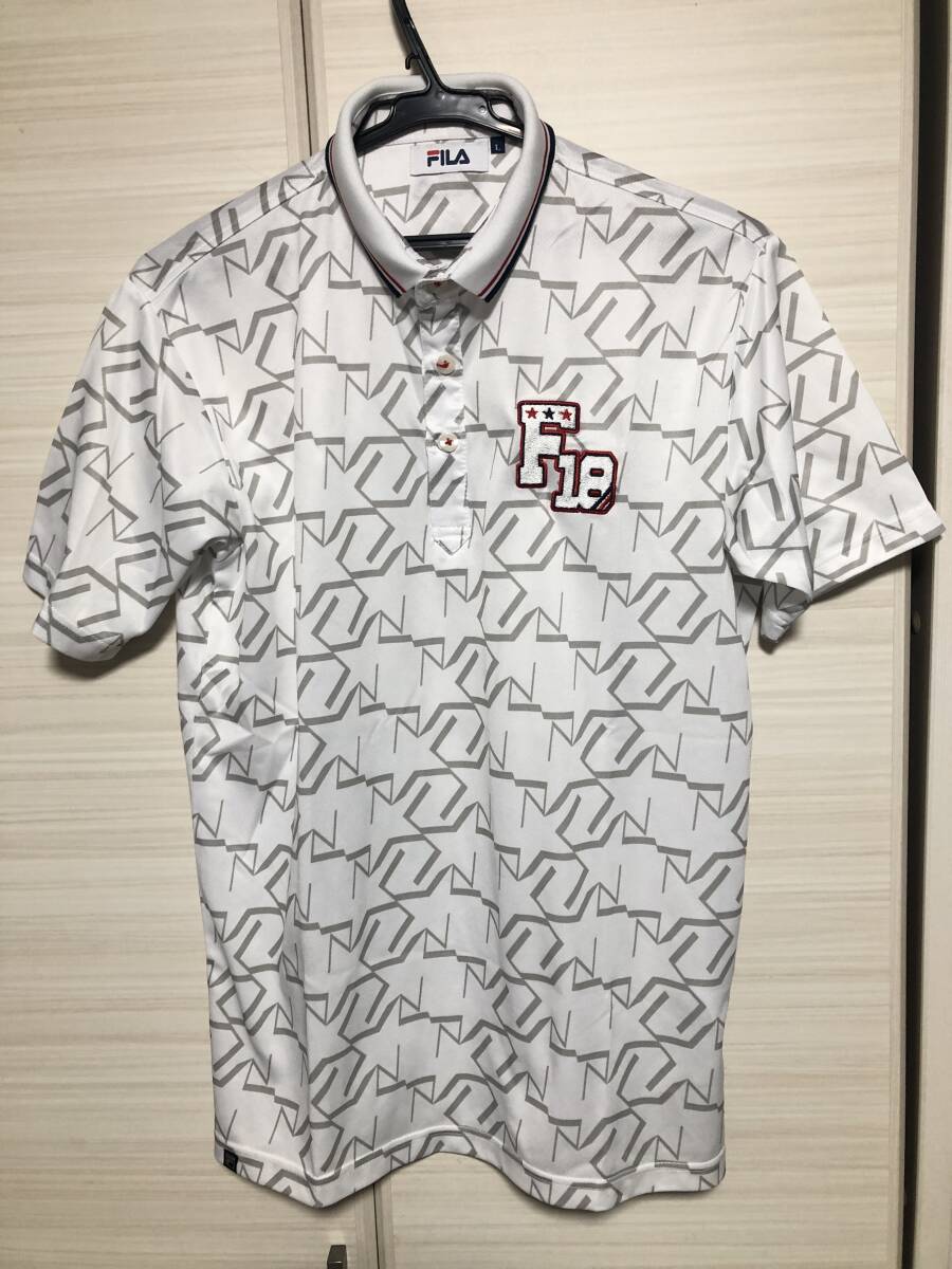 FILA フィラ アディダス ポロシャツ 白 Lサイズ(used)~テニス、ゴルフ、スポーツ、アウトドア、トレーニング、ジム、部活、合宿~拍卖