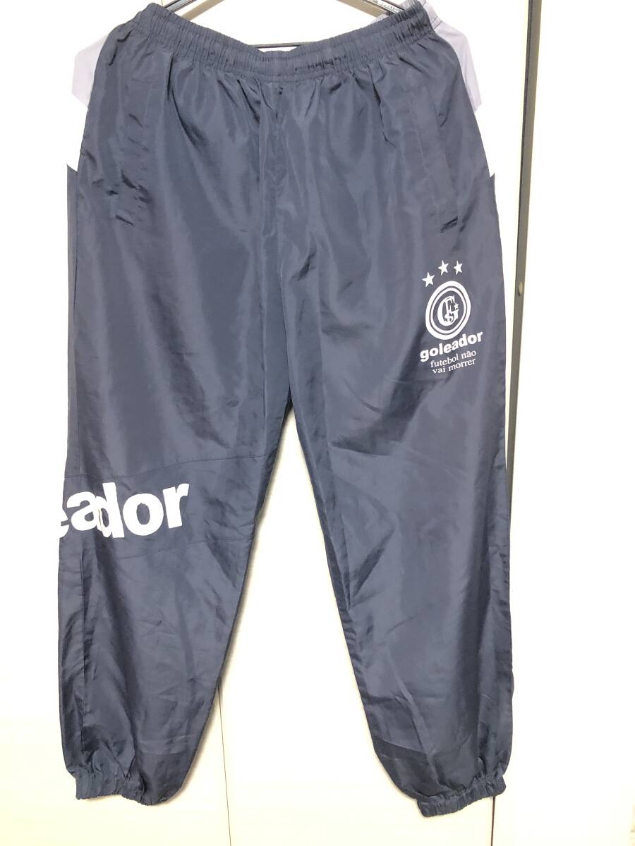 goleador ゴレアドール ウインドブレーカー ナイロンボトムス 紺 Lサイズ(used)~サッカー、フットサル、スポーツ、部活、合宿、ジム~拍卖