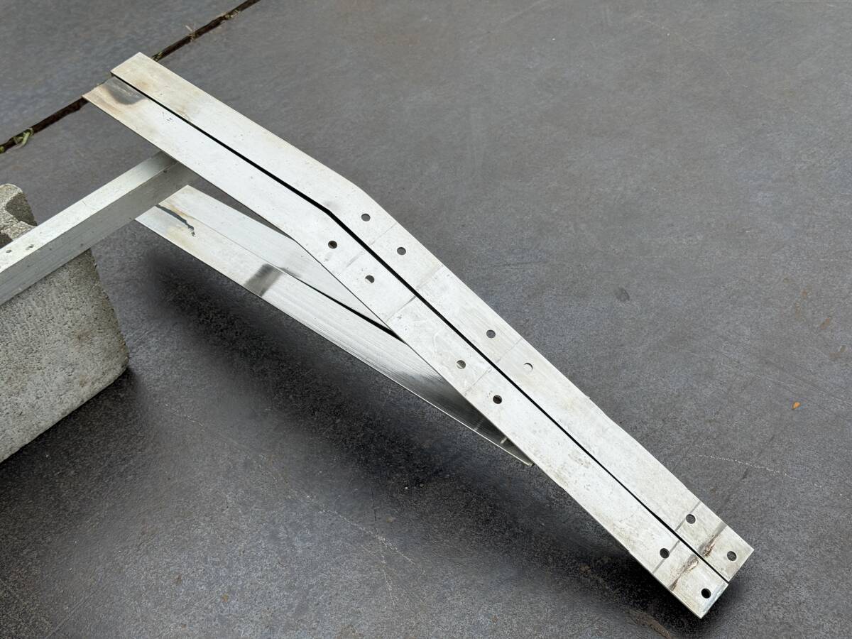 ブラケット★3段式★2本★ステンレス製★720mm×340mm★サイドバンパー用★サイドガード用★取付ステー★即決★デコトラ★スX17D拍卖