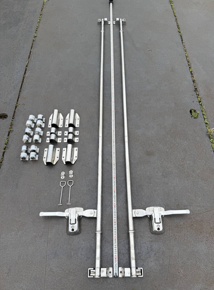 ハンドルセット★観音扉用★2475mm★ステンレス製★2本セット★32点★Φ34★即決★デコトラ★ニ16Y2475拍卖