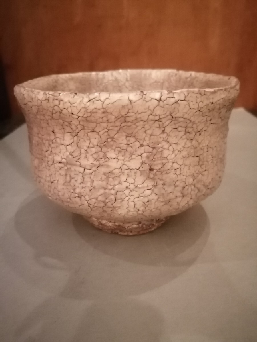萩 茶碗 梅田陶楽 共箱栞付き 昭和50年頃 茶碗 茶道具 茶器 抹茶碗 萩焼 CW26c3 拍卖
