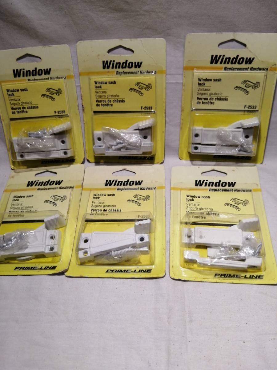 窓の掛金 6個 2005年 アメリカ ダブルハング.ケースメント用 未使用 店舗在庫 窓 建具 金物 金具 建築 DIY 64Z170k1拍卖