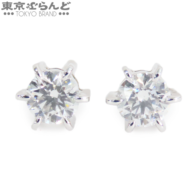 101800798 ミキモト MIKIMOTO ダイヤモンド ピアス プラチナ Pt950 ダイヤモンド K18WG 総0.36ct E SI1 ピアス レディース 仕上済拍卖