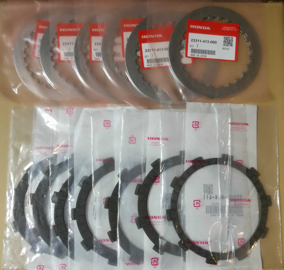 PAYPAYHONDA CB400T CB250T CB250N ホークⅡ CB400N ホークⅢ クラッチ板 鉄プレート CB400D スーパーホークⅢ HONDA純正拍卖