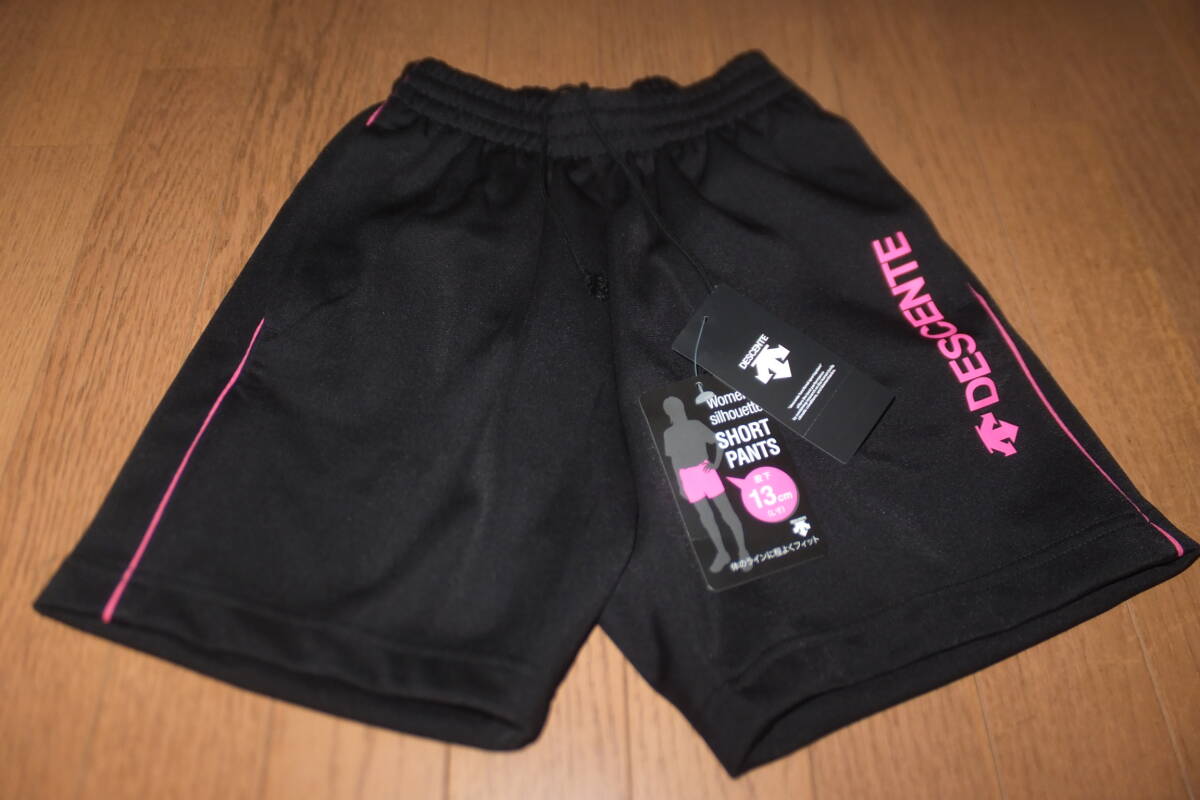 新品 デサント バレーボール レディース ハーフパンツ DSP-1306W BPK ブラック ピンク M ショートパンツ ウェアプラクティスパンツDESCENTE拍卖