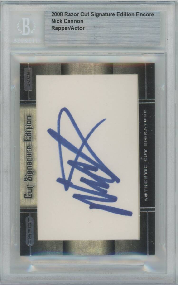 【ニック・キャノンNICK CANNON(Rapper/Actor)】2008 RAZOR Cut Signature Edition Encore Cut Signature /BGSケース入り拍卖
