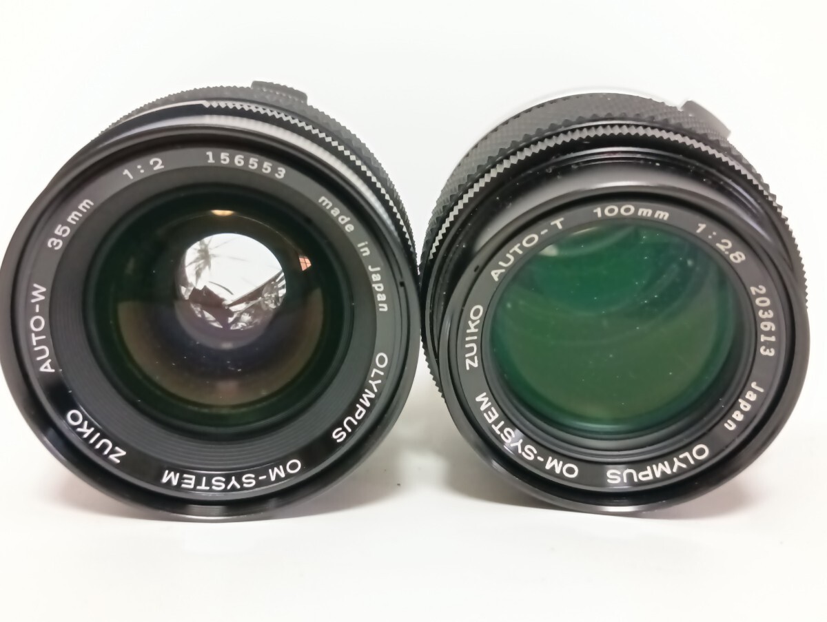 ★訳あり大特価★OLYMPUSオリンパス AUTO-W 35mm F2 OM-SYSTEM ZUIKO MC + E.ZUIKO AUTO-T 100mm F2.8 #L47拍卖