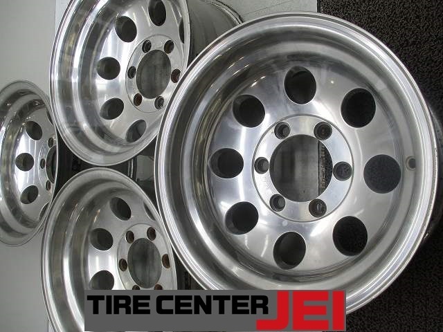 15インチ M/T ミッキートンプソン 8J-28 139.7 ランクル 中古アルミホイール【4本セット】送料無料(A15-5406)拍卖