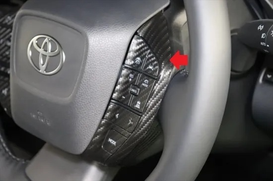 《プリウス60》【アウトレット価格】プリウス60系 ステアリングスイッチガーニッシュシート (カーボンシート)拍卖