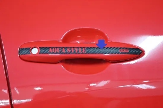 《ヤリス》【アウトレット価格】ヤリス ドアハンドルシート (ロゴなし) (カーボンシート)②拍卖