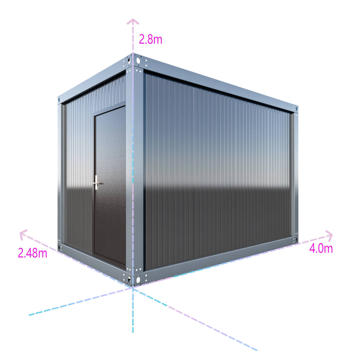 千葉発 3坪 幅2.48m×4m 組立式 ユニットハウス 黒 9.9㎡ プレハブ 仮設 休憩室 ドア1つ 窓2つ付き 建築確認必要無 アルミ窓 網戸付拍卖