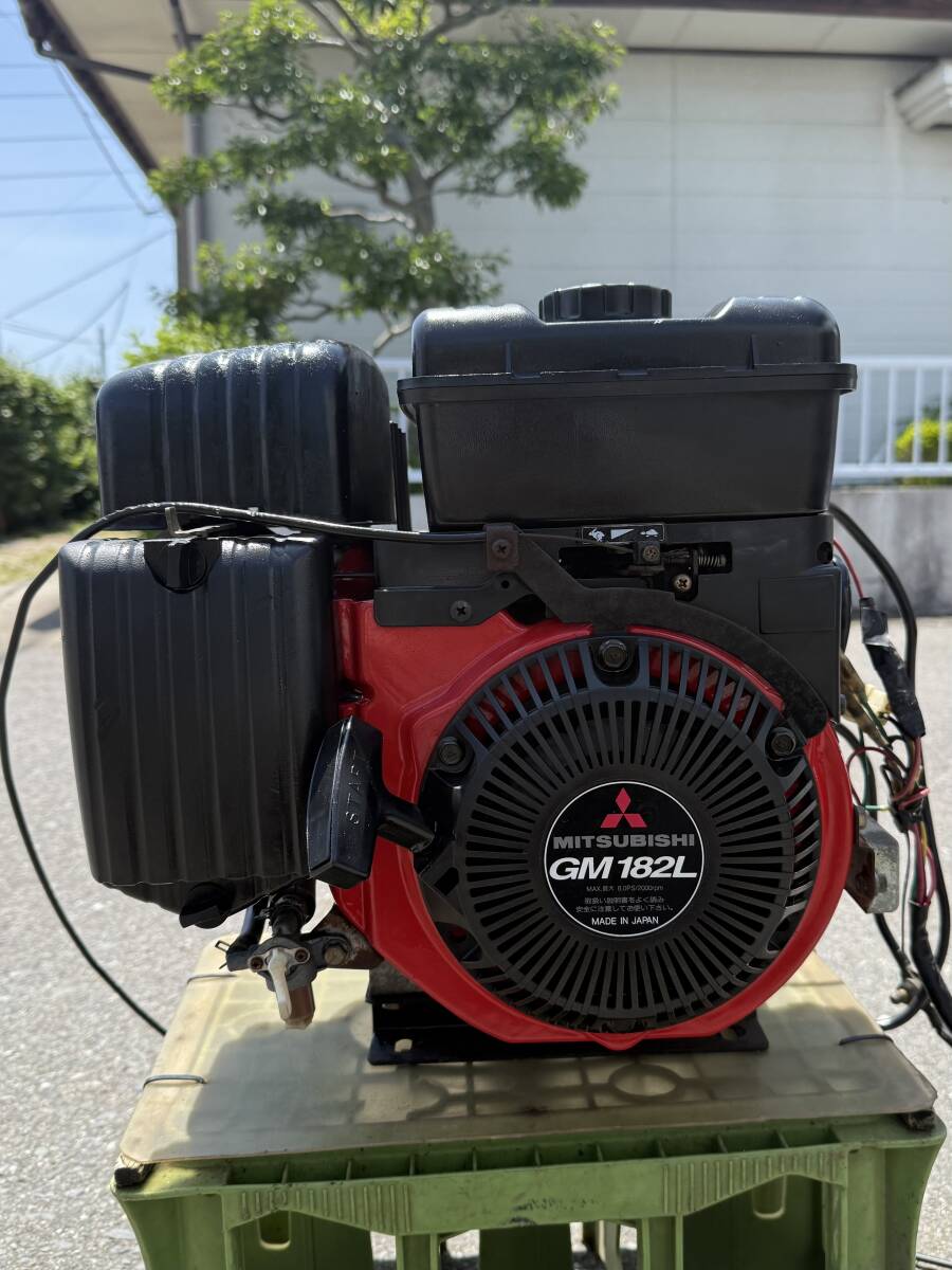 ガソリン エンジン MITSUBISHI 三菱 ミツビシ GB182L 最大6馬力 セル付 実働品 発動機 パーツ 部品 配線付 160サイズ発送拍卖