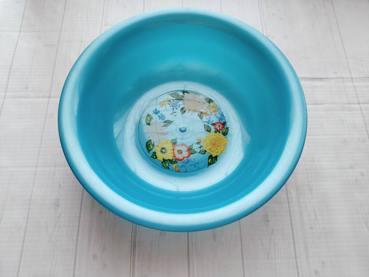 昭和レトロ 洗面器 風呂桶 花柄 ポップ アンティーク コレクション ヴィンテージ 雑貨 拍卖