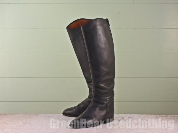 B488 ビンテージ Cavallo ジョッキーブーツ 黒 ブラック レディース 24.5cmくらい拍卖