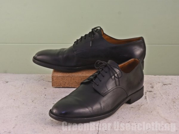 B535 スペイン製 YANKO ビンテージ ビジネスシューズ プレーントゥ 黒 ブラック メンズ 9 27cm拍卖