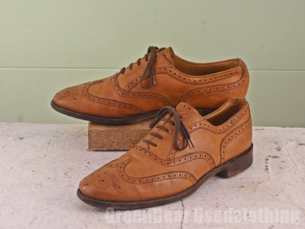 B558 ビンテージ Joseph cheaney ウィングチップシューズ 茶 ブラウン メンズ 26cmくらい 拍卖