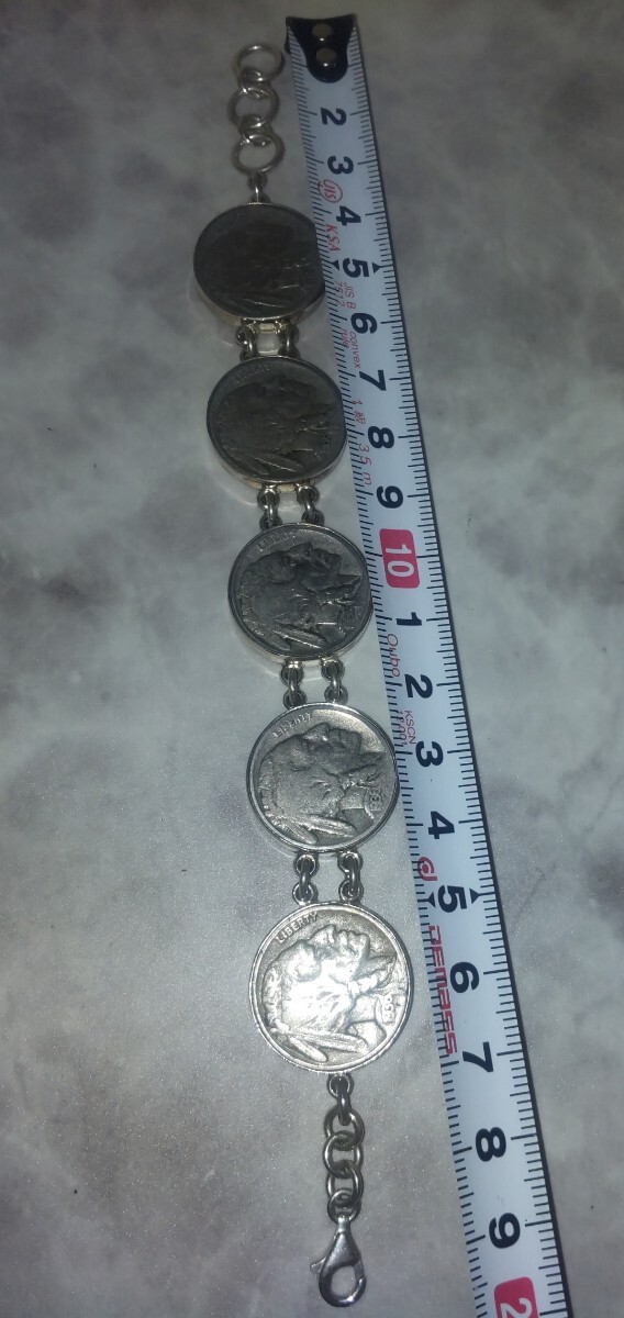 アナ、キング、インディアン、バッファロー、コイン、ブレスレット拍卖