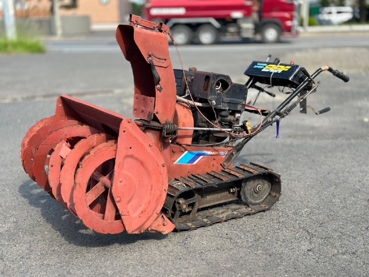 ●初爆OK! YANASE ヤナセ スノースロワー 88F 8馬力 除雪機 不具合有 現状販売 部品取り ベース J-96 札幌発拍卖