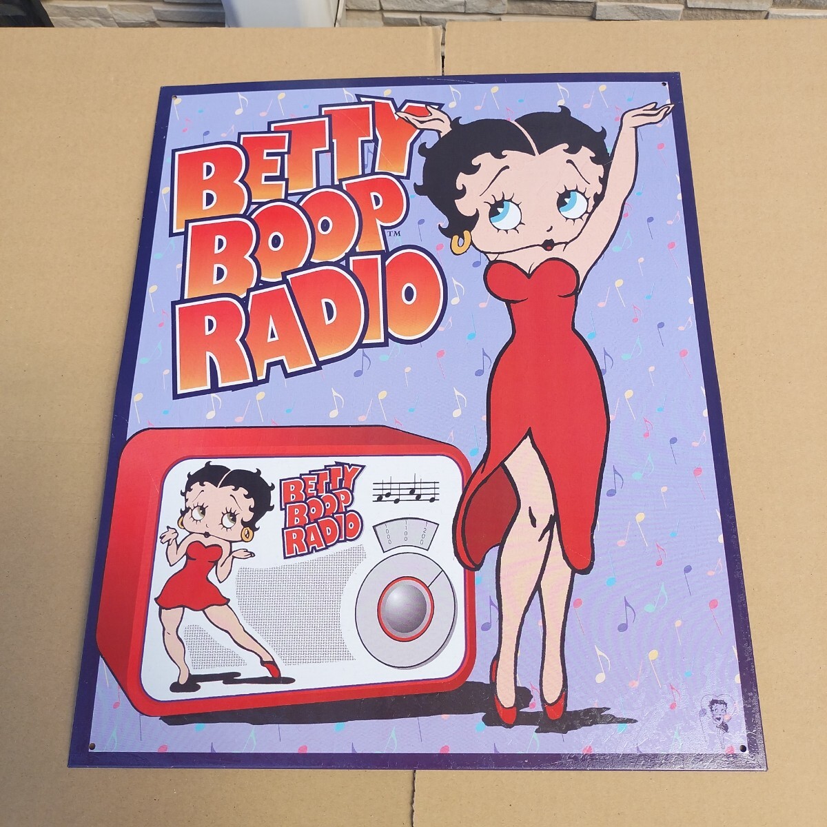 新品 ブリキ看板 Betty Boop Vintage Radio 拍卖