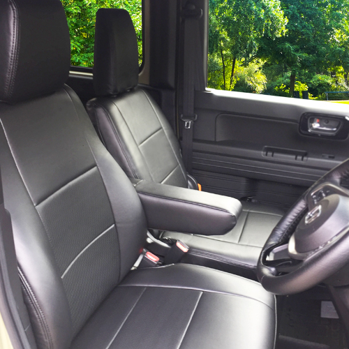 アズール AZ03R11 シートカバー N-VAN JJ1 / JJ2 (H30/7-) 運転席助手席セット 安心の難燃性PVCレザー パンチング拍卖