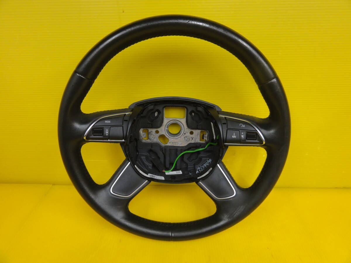 ☆平成25年車 アウディ A4 8KCDN ステアリング ハンドル インフレーター取外し済 純正☆F28093拍卖