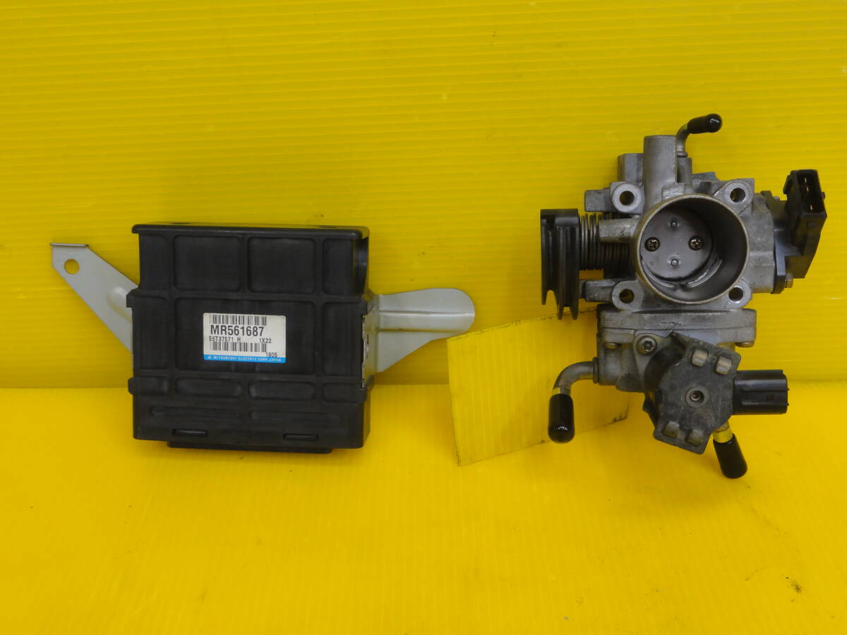 ☆平成13年 ミツビシ H81W EKワゴン スロットルボディ エンジンコンピューター セット 純正 動作OK☆F30269 m拍卖