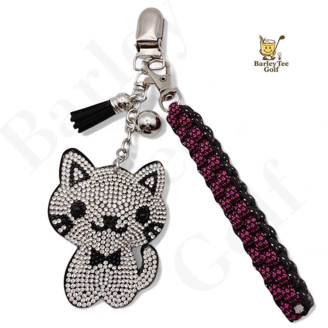 ティーホルダー&パターカバーキャッチャー ゴルフボール パターカバー パター ロングティー ショートティー 猫 銀 シルバー拍卖