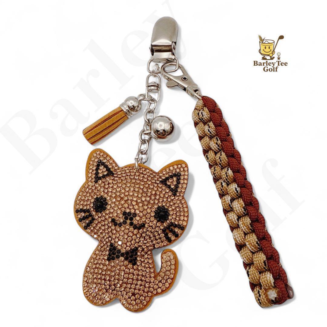 ティーホルダー&パターカバーキャッチャー ゴルフボール パターカバー パター ロングティー ショートティー 猫 金 ゴールド拍卖