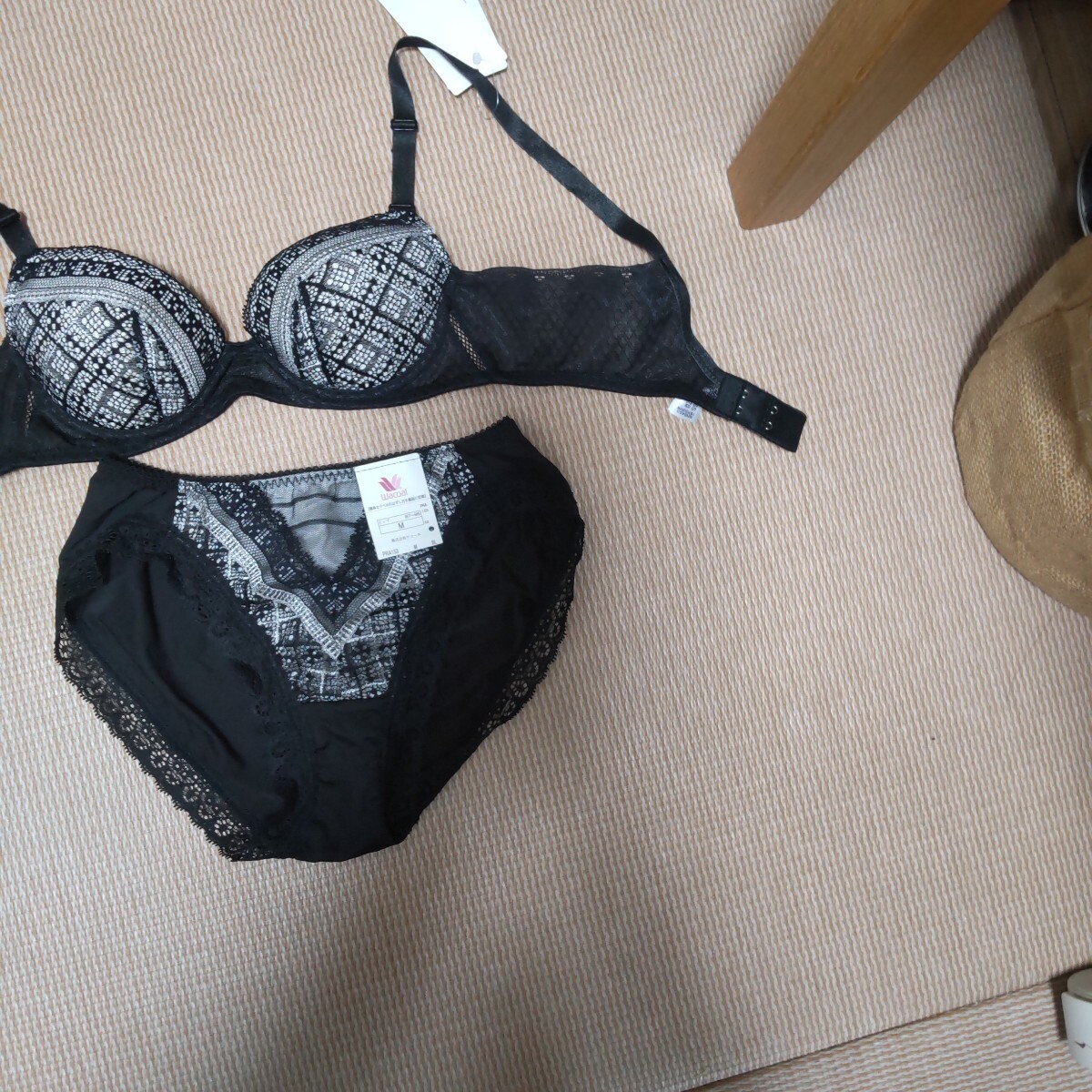 ワコール ナツブラ+ショーツb B65+M 黒系 NATSU BRA 新品未使用拍卖