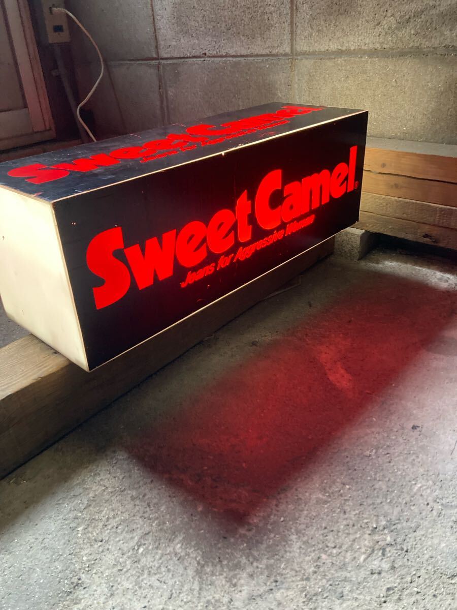 ラスト1点 Sweet Camel 電飾 看板 ジーンズ デニム 販売促進用 非売品拍卖